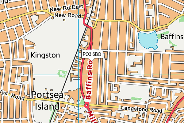 PO3 6BQ map - OS VectorMap District (Ordnance Survey)