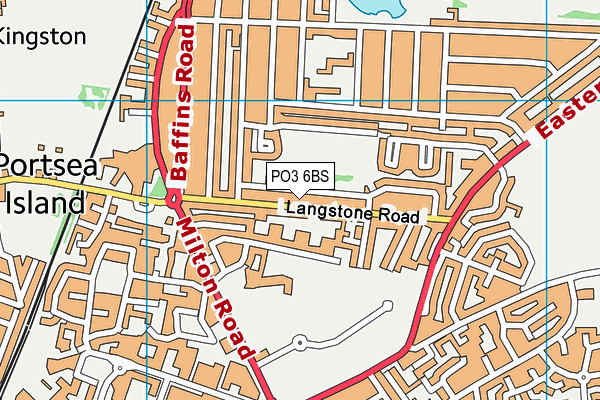 PO3 6BS map - OS VectorMap District (Ordnance Survey)