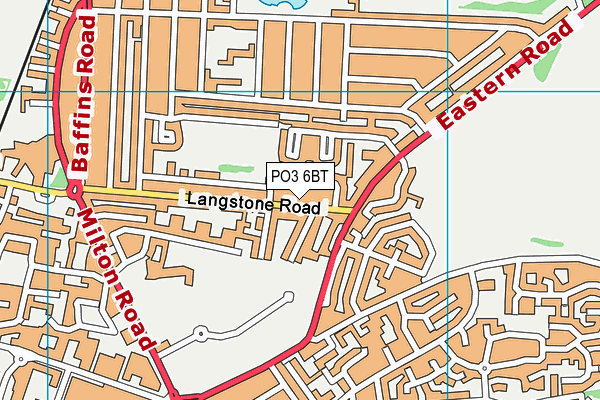 PO3 6BT map - OS VectorMap District (Ordnance Survey)