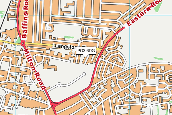 PO3 6DG map - OS VectorMap District (Ordnance Survey)