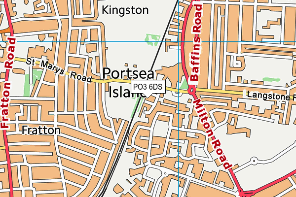 PO3 6DS map - OS VectorMap District (Ordnance Survey)