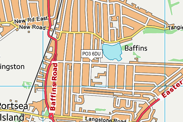 PO3 6DU map - OS VectorMap District (Ordnance Survey)