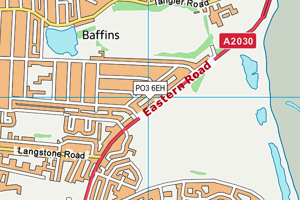 PO3 6EH map - OS VectorMap District (Ordnance Survey)