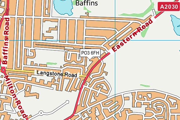 PO3 6FH map - OS VectorMap District (Ordnance Survey)