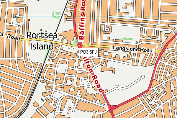 PO3 6FJ map - OS VectorMap District (Ordnance Survey)