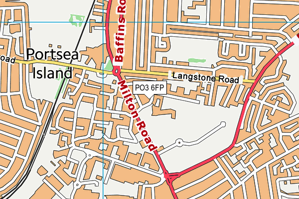 PO3 6FP map - OS VectorMap District (Ordnance Survey)