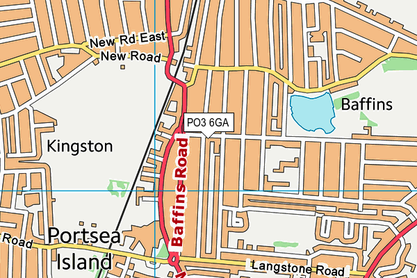 PO3 6GA map - OS VectorMap District (Ordnance Survey)