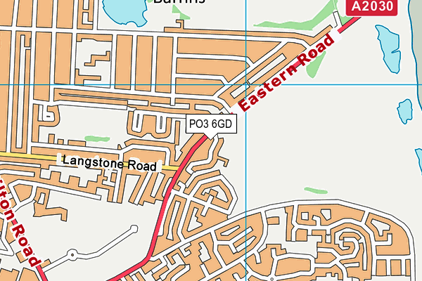 PO3 6GD map - OS VectorMap District (Ordnance Survey)