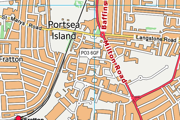 PO3 6GF map - OS VectorMap District (Ordnance Survey)