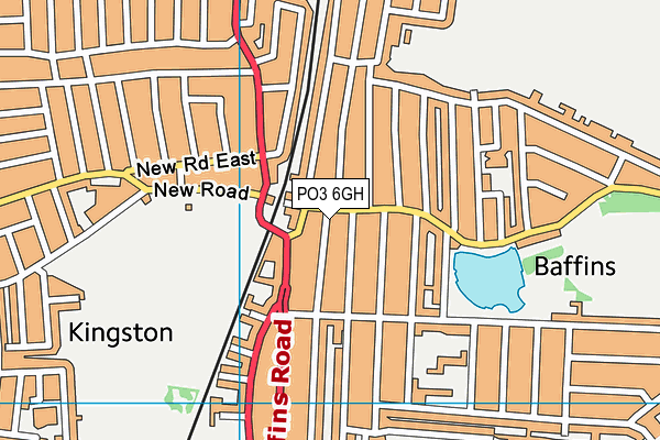 PO3 6GH map - OS VectorMap District (Ordnance Survey)