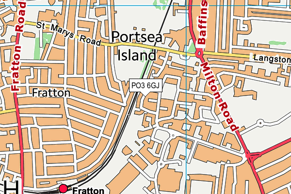 PO3 6GJ map - OS VectorMap District (Ordnance Survey)
