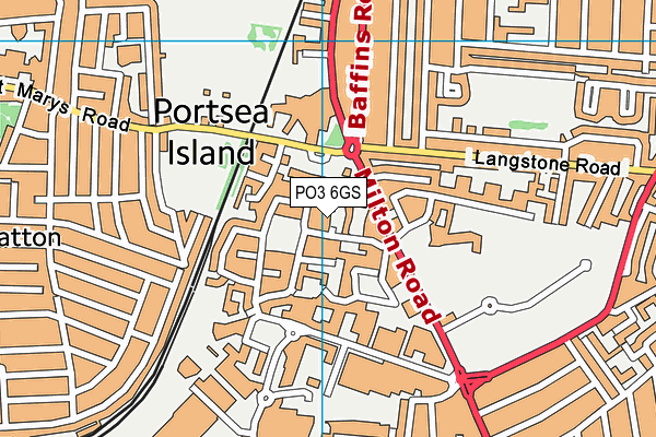 PO3 6GS map - OS VectorMap District (Ordnance Survey)