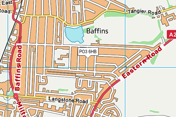 PO3 6HB map - OS VectorMap District (Ordnance Survey)