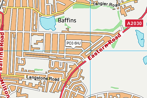 PO3 6HJ map - OS VectorMap District (Ordnance Survey)