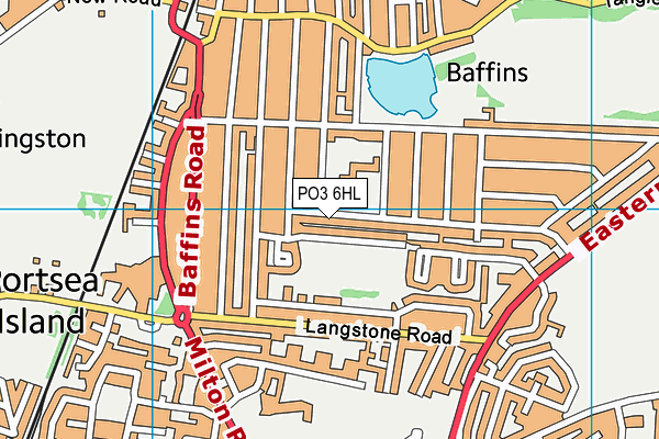 Langstone Infant School map (PO3 6HL) - OS VectorMap District (Ordnance Survey)