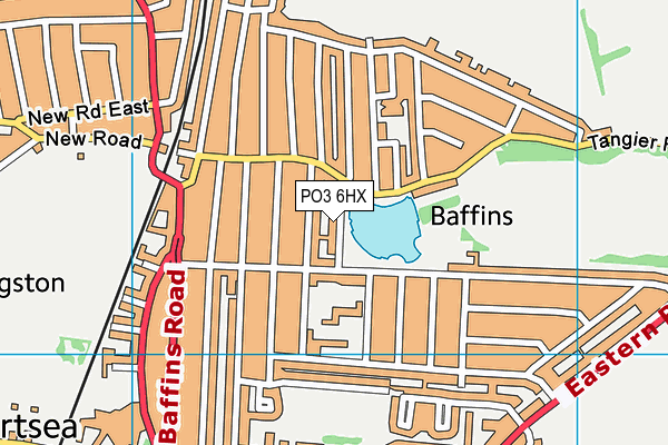 PO3 6HX map - OS VectorMap District (Ordnance Survey)