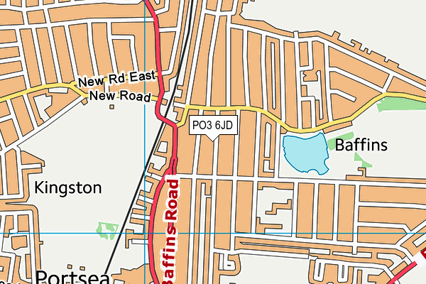 PO3 6JD map - OS VectorMap District (Ordnance Survey)