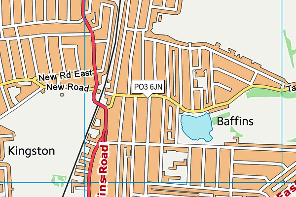 PO3 6JN map - OS VectorMap District (Ordnance Survey)