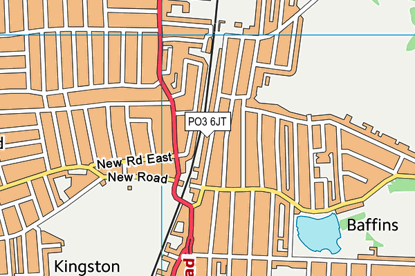 PO3 6JT map - OS VectorMap District (Ordnance Survey)