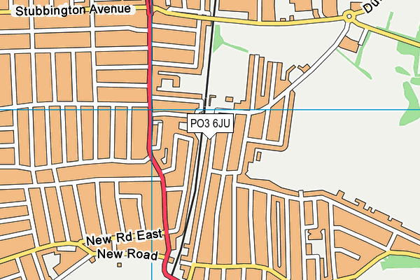 PO3 6JU map - OS VectorMap District (Ordnance Survey)