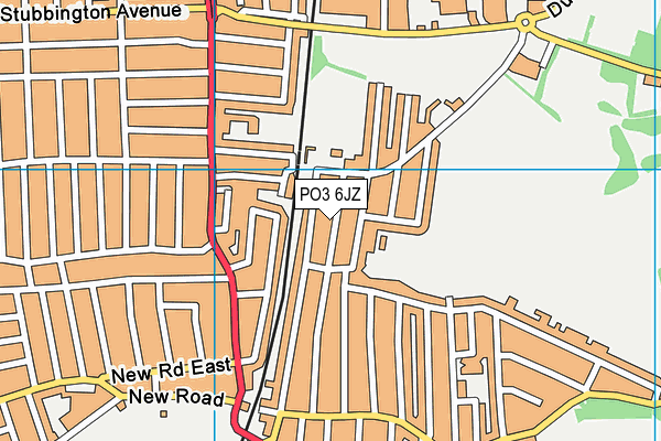 PO3 6JZ map - OS VectorMap District (Ordnance Survey)