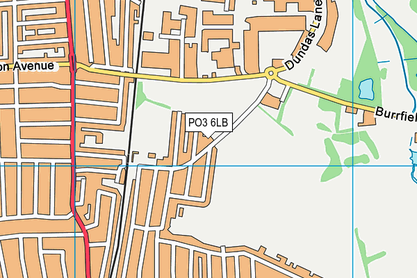 PO3 6LB map - OS VectorMap District (Ordnance Survey)