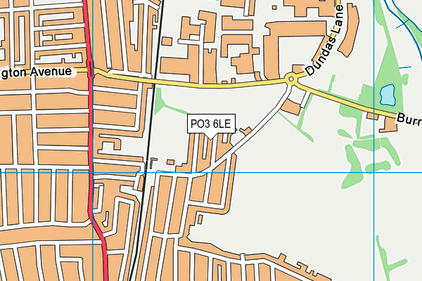 PO3 6LE map - OS VectorMap District (Ordnance Survey)