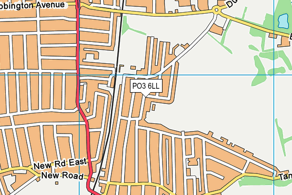 PO3 6LL map - OS VectorMap District (Ordnance Survey)