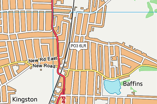 PO3 6LR map - OS VectorMap District (Ordnance Survey)