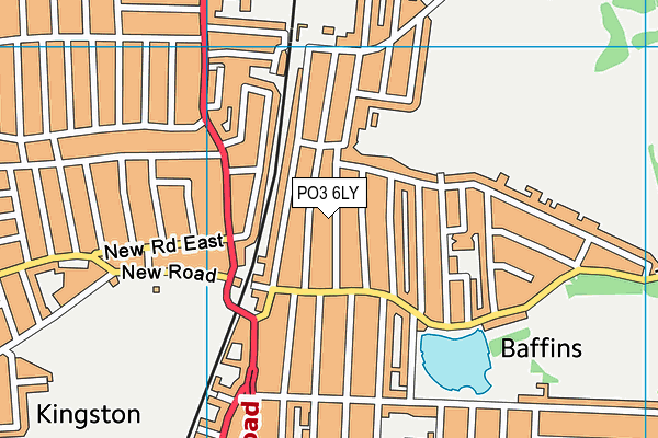 PO3 6LY map - OS VectorMap District (Ordnance Survey)