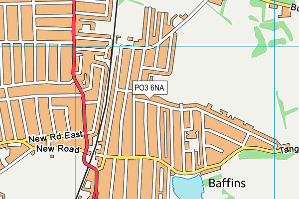 PO3 6NA map - OS VectorMap District (Ordnance Survey)