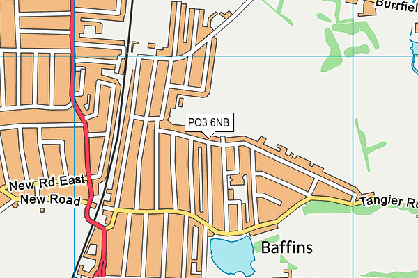 PO3 6NB map - OS VectorMap District (Ordnance Survey)