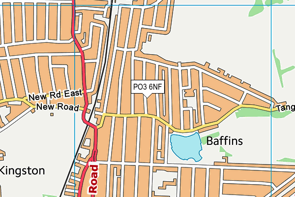 PO3 6NF map - OS VectorMap District (Ordnance Survey)