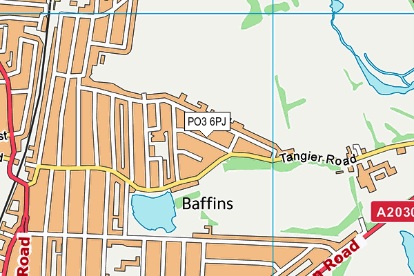 PO3 6PJ map - OS VectorMap District (Ordnance Survey)