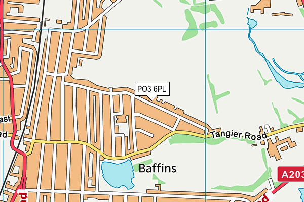 PO3 6PL map - OS VectorMap District (Ordnance Survey)