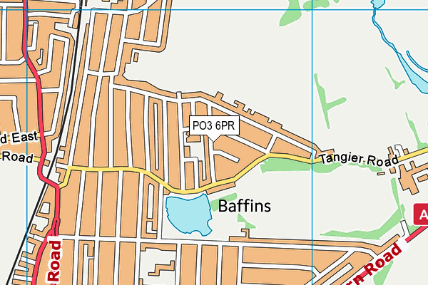 PO3 6PR map - OS VectorMap District (Ordnance Survey)