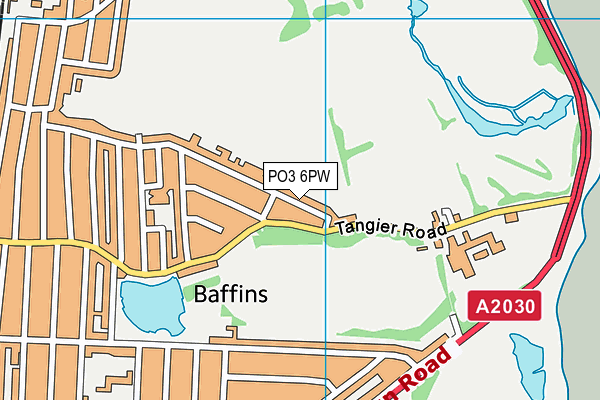 PO3 6PW map - OS VectorMap District (Ordnance Survey)