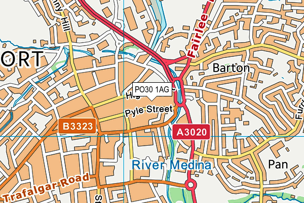 PO30 1AG map - OS VectorMap District (Ordnance Survey)