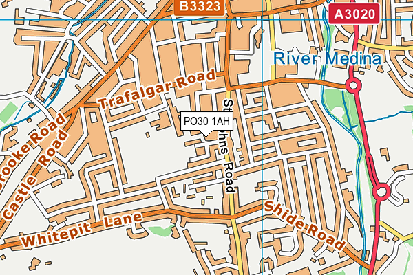 PO30 1AH map - OS VectorMap District (Ordnance Survey)