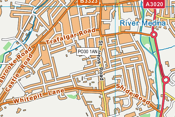 PO30 1AN map - OS VectorMap District (Ordnance Survey)
