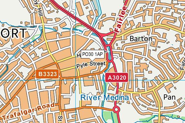 PO30 1AP map - OS VectorMap District (Ordnance Survey)