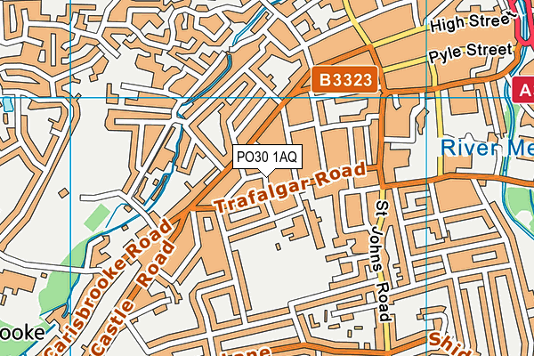 PO30 1AQ map - OS VectorMap District (Ordnance Survey)