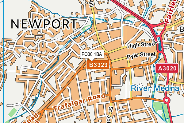 PO30 1BA map - OS VectorMap District (Ordnance Survey)