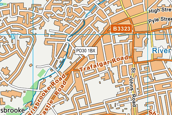 PO30 1BX map - OS VectorMap District (Ordnance Survey)