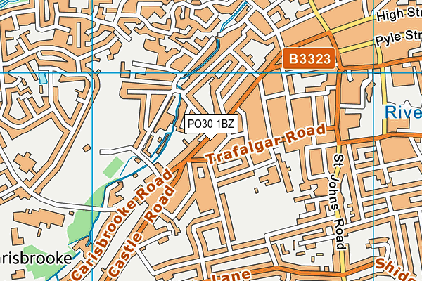 PO30 1BZ map - OS VectorMap District (Ordnance Survey)