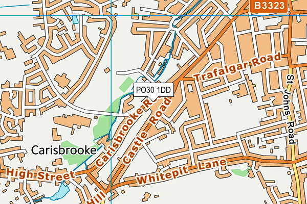 PO30 1DD map - OS VectorMap District (Ordnance Survey)