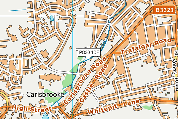 PO30 1DF map - OS VectorMap District (Ordnance Survey)