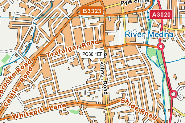 PO30 1EF map - OS VectorMap District (Ordnance Survey)