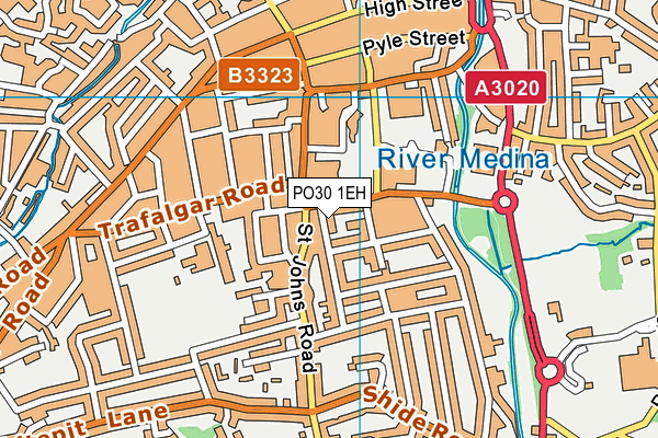 PO30 1EH map - OS VectorMap District (Ordnance Survey)