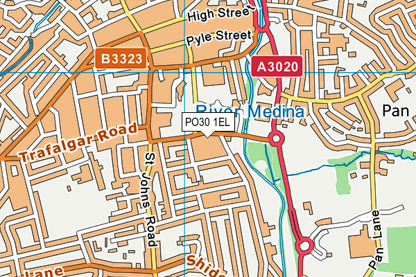 PO30 1EL map - OS VectorMap District (Ordnance Survey)